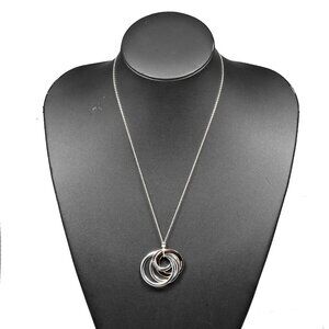 TIFFANY&Co. 1837 Interlocking 4 Circles Necklace Silver925/Rubedo metal 13